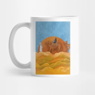Сamel caravan in the desert Mug